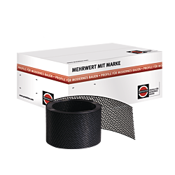 Bande de ventilation perforation rectangulaire roulé PVC (180 mm, 5 m), 500.000 cm, brun