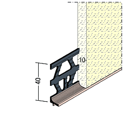 Profilé de départ pour enduit intérieur et extérieur (10 mm)